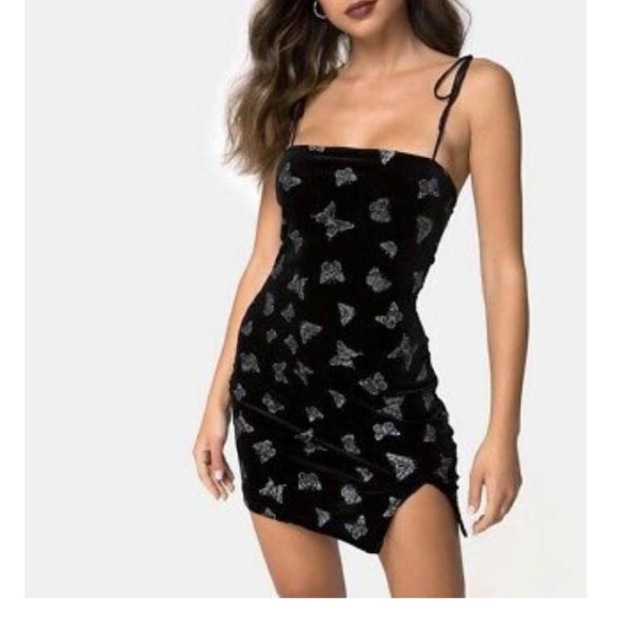 Motel Rocks Verso Glitter Butterfly Mini Dress... Depop