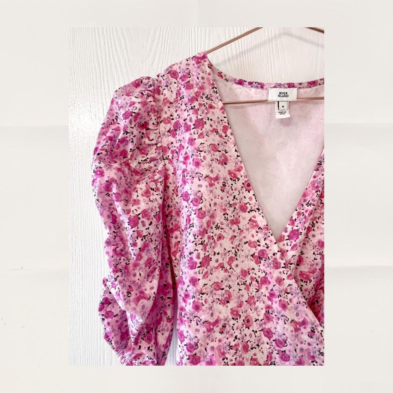 Gorgeous #RiverIsland pink flower wrap dress 💕… - Depop