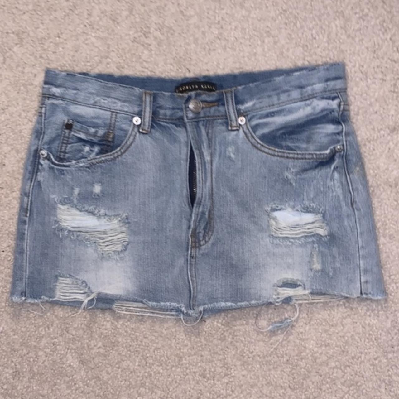 Abercrombie & Fitch Women's Blue Skirt (3)