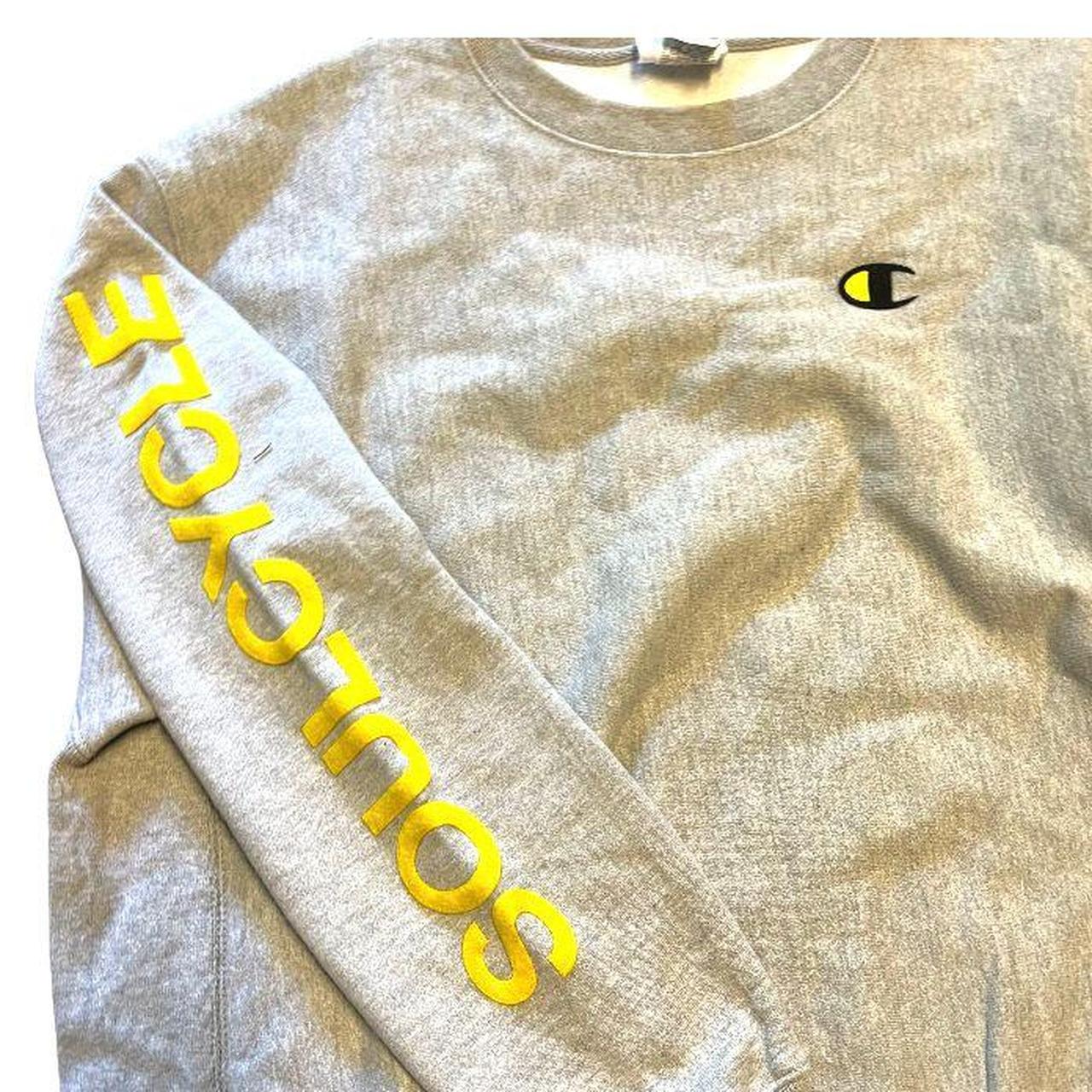 Champion sweater grey crew hotsell neck yellow