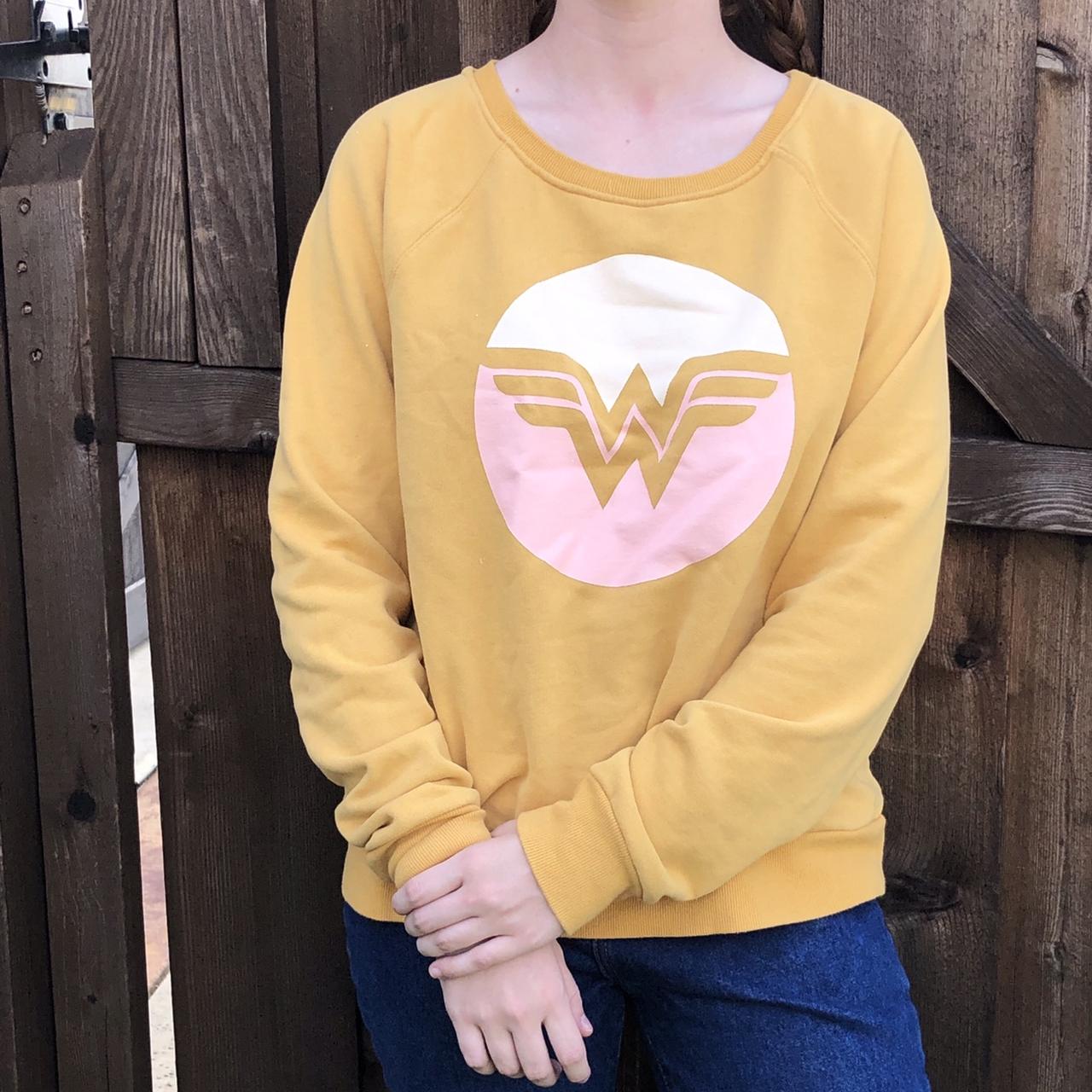 Wonder Woman yellow sweatshirt #dc #wonderwoman - Depop