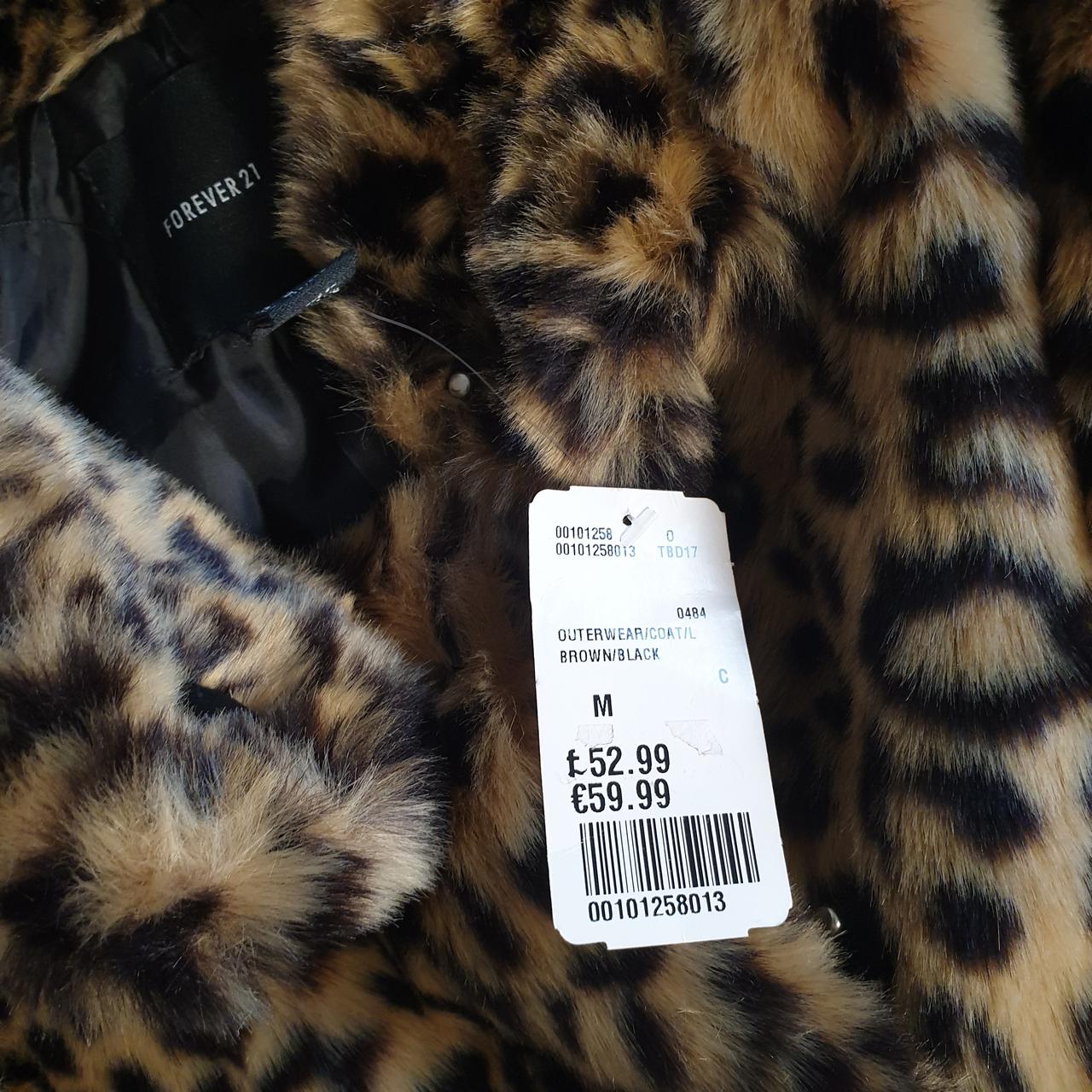 Forever 21 faux fur leopard coat sale