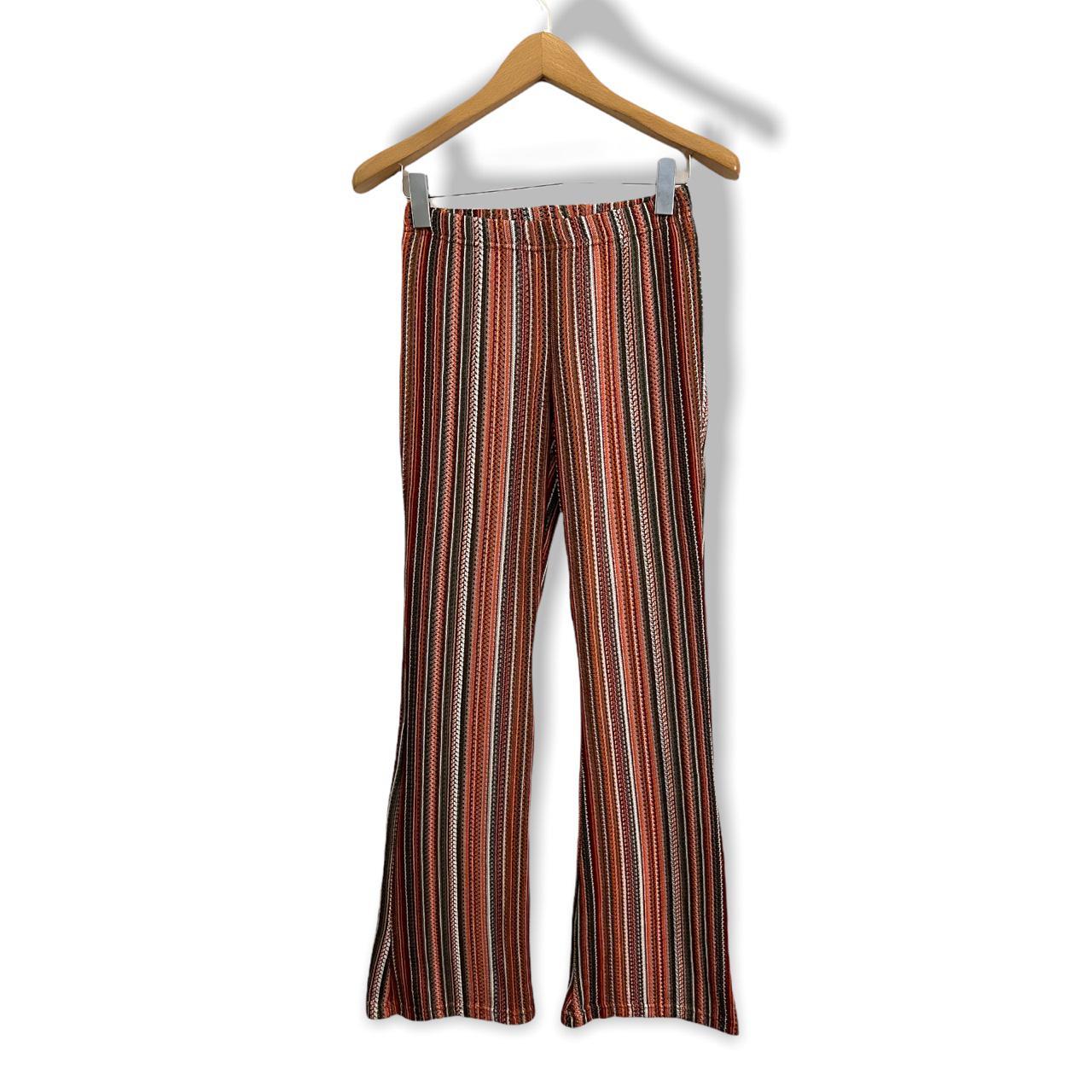Urban outfitters crochet striped flared trousers... - Depop