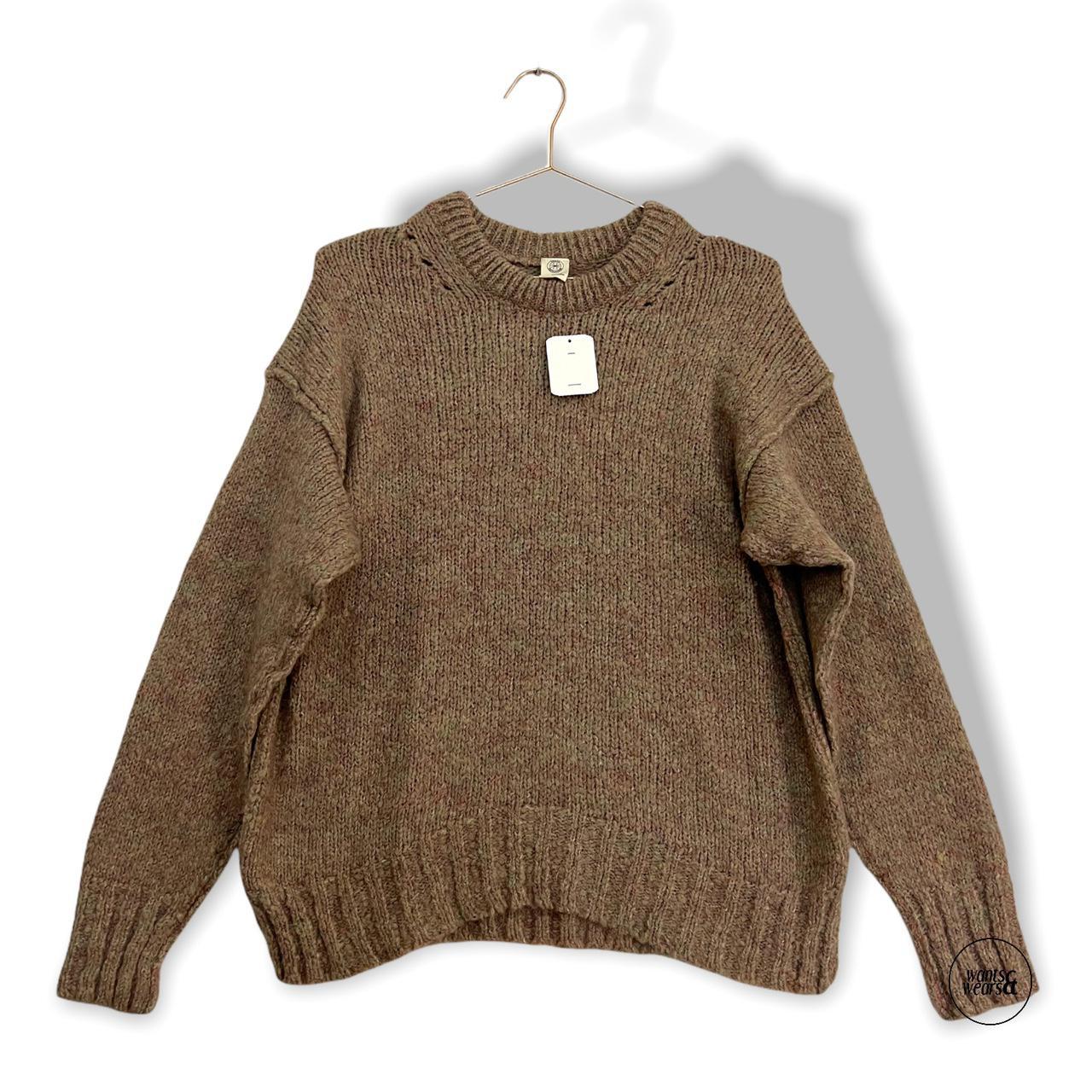 Urban Outfitters Women's Brown and Pink Jumper | Depop