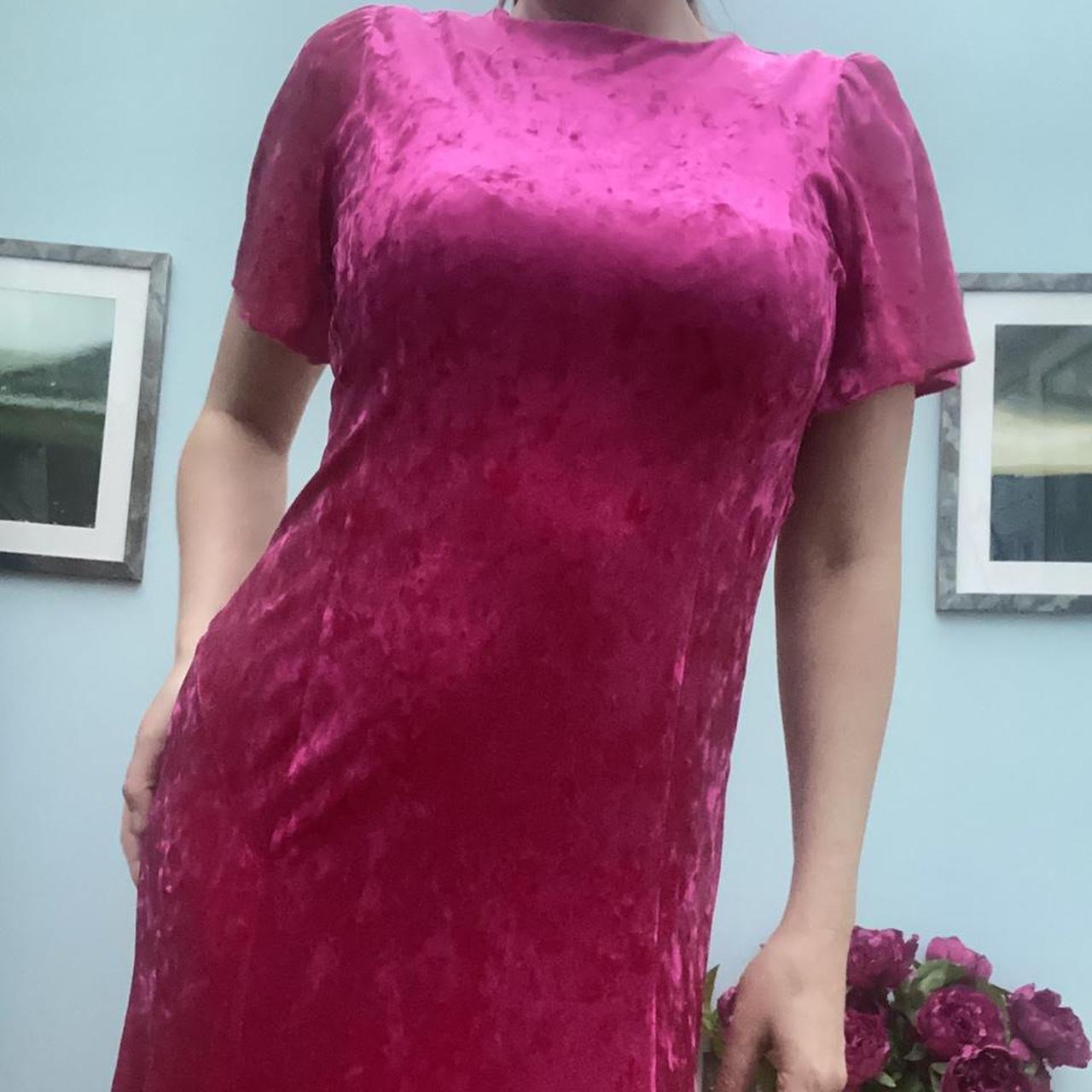 Topshop pink velvet on sale dress