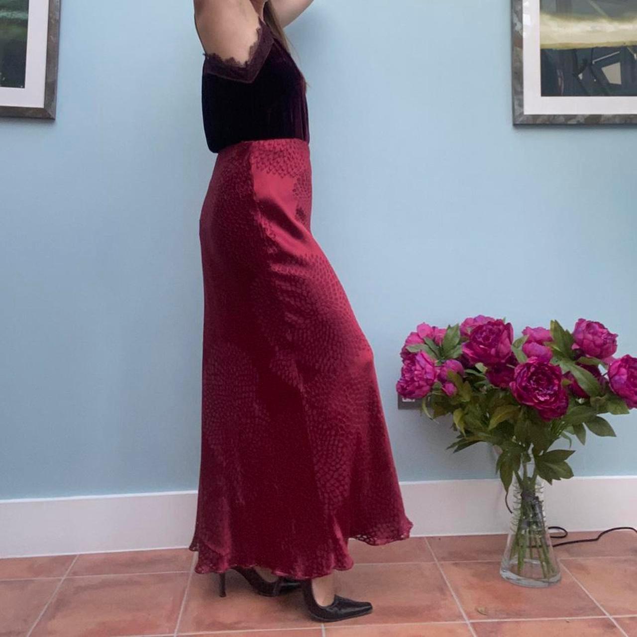 Monsoon Womens Burgundy Skirt Depop 0629