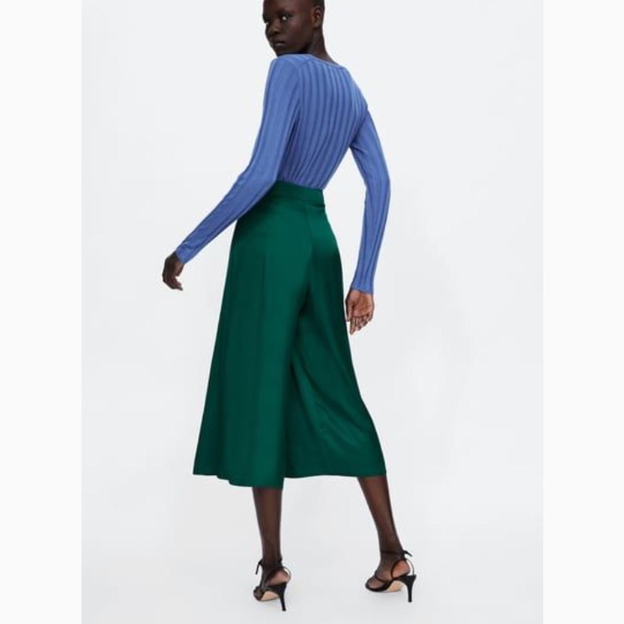 Zara store green culottes