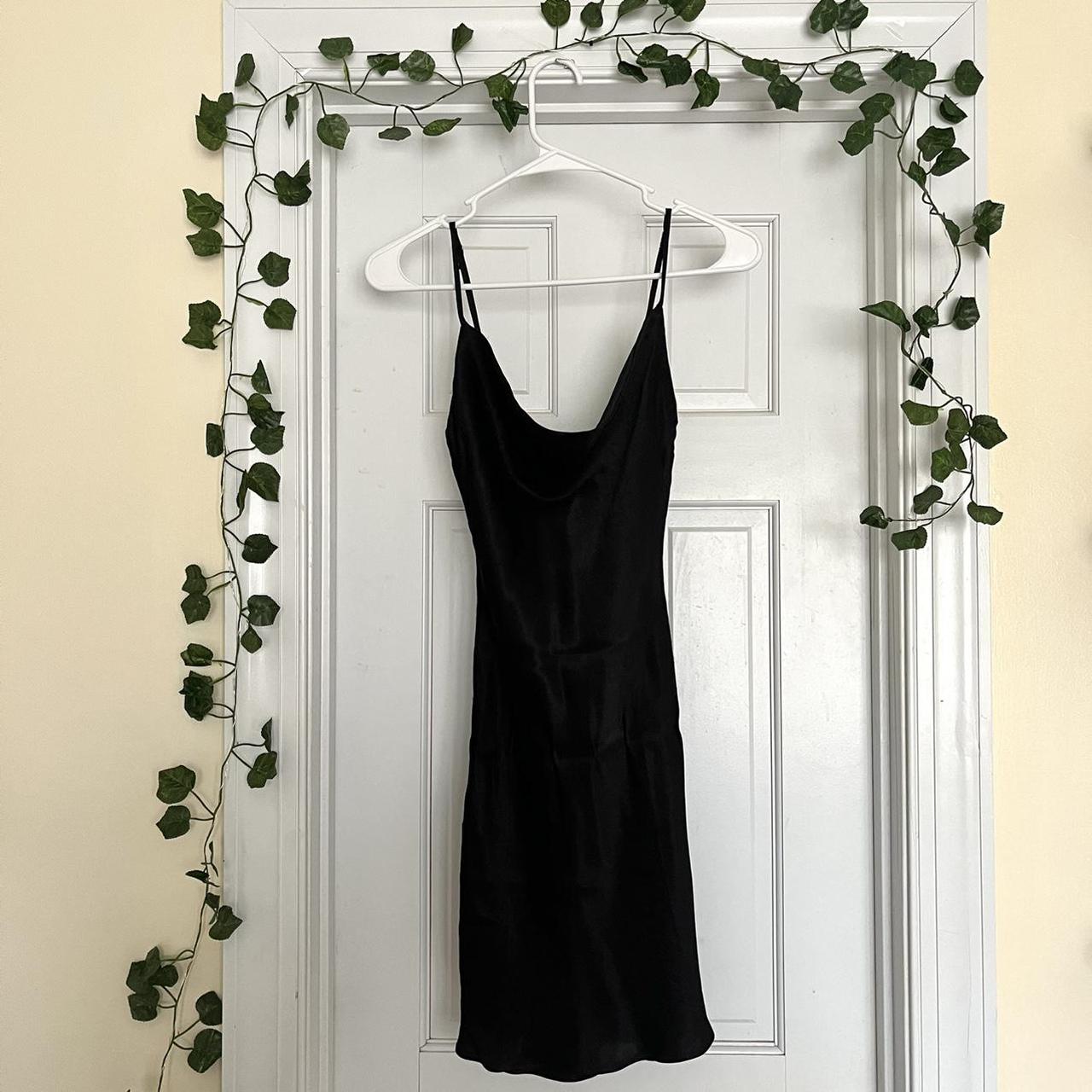 bershka black floral dress