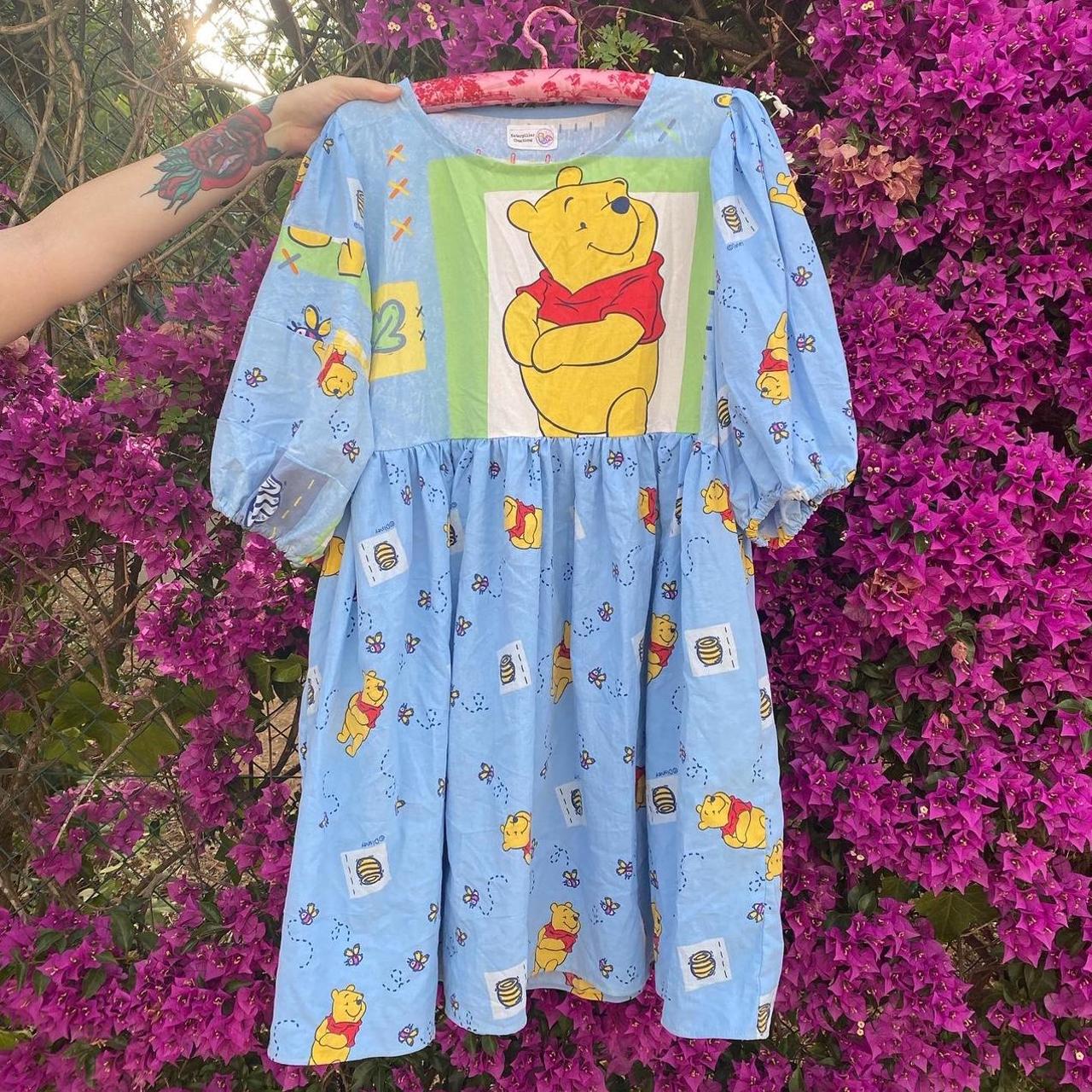 Disney Women's Blue and Yellow Dress Depop
