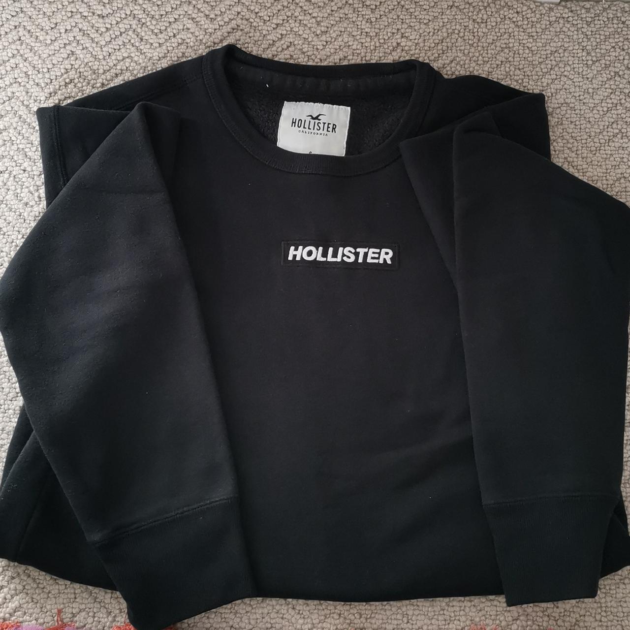 Hollister mens size S black sweatshirt super soft Depop