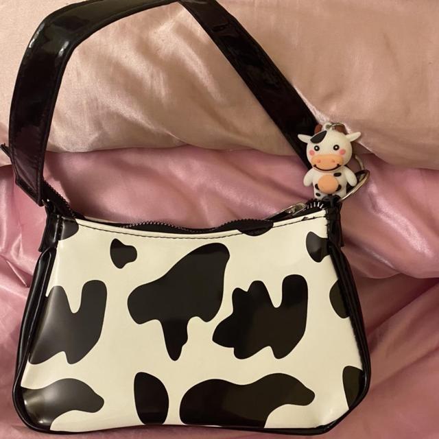 Moschino cow print bag hot sale