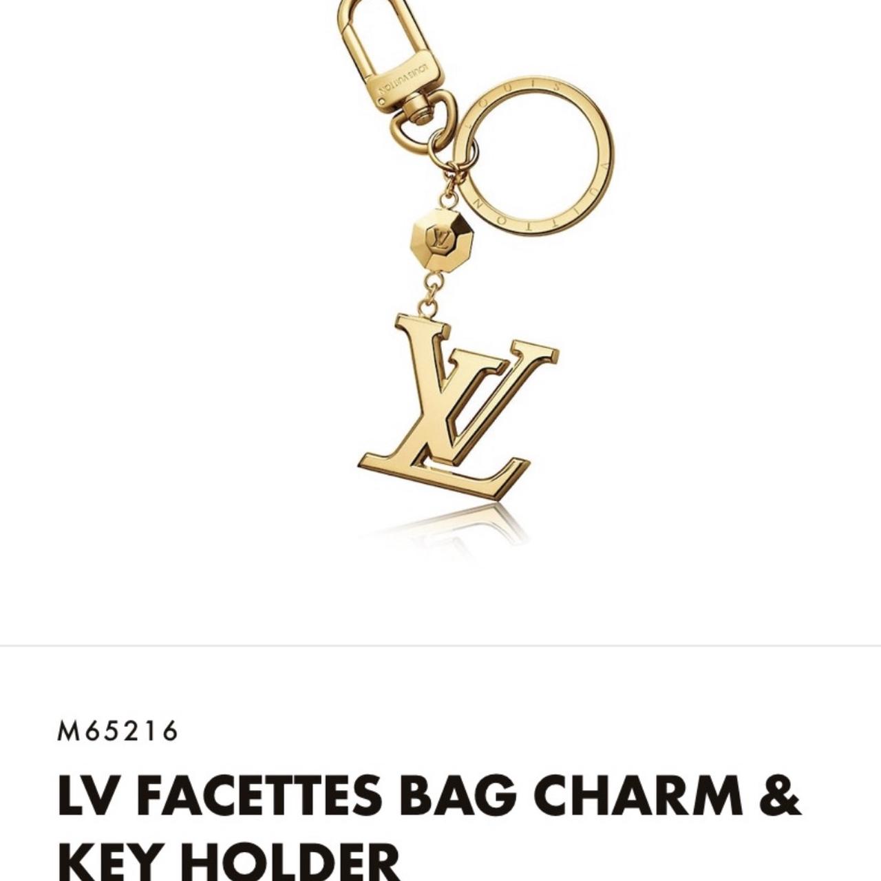 Louis Vuitton Facettes Bag Charm & Key Holder Gold M65216