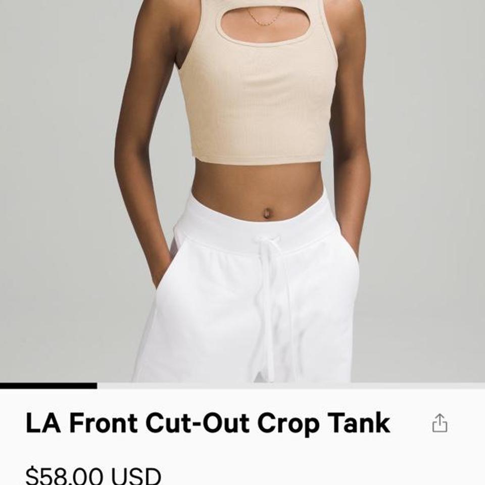 la front cut out crop tank lululemon