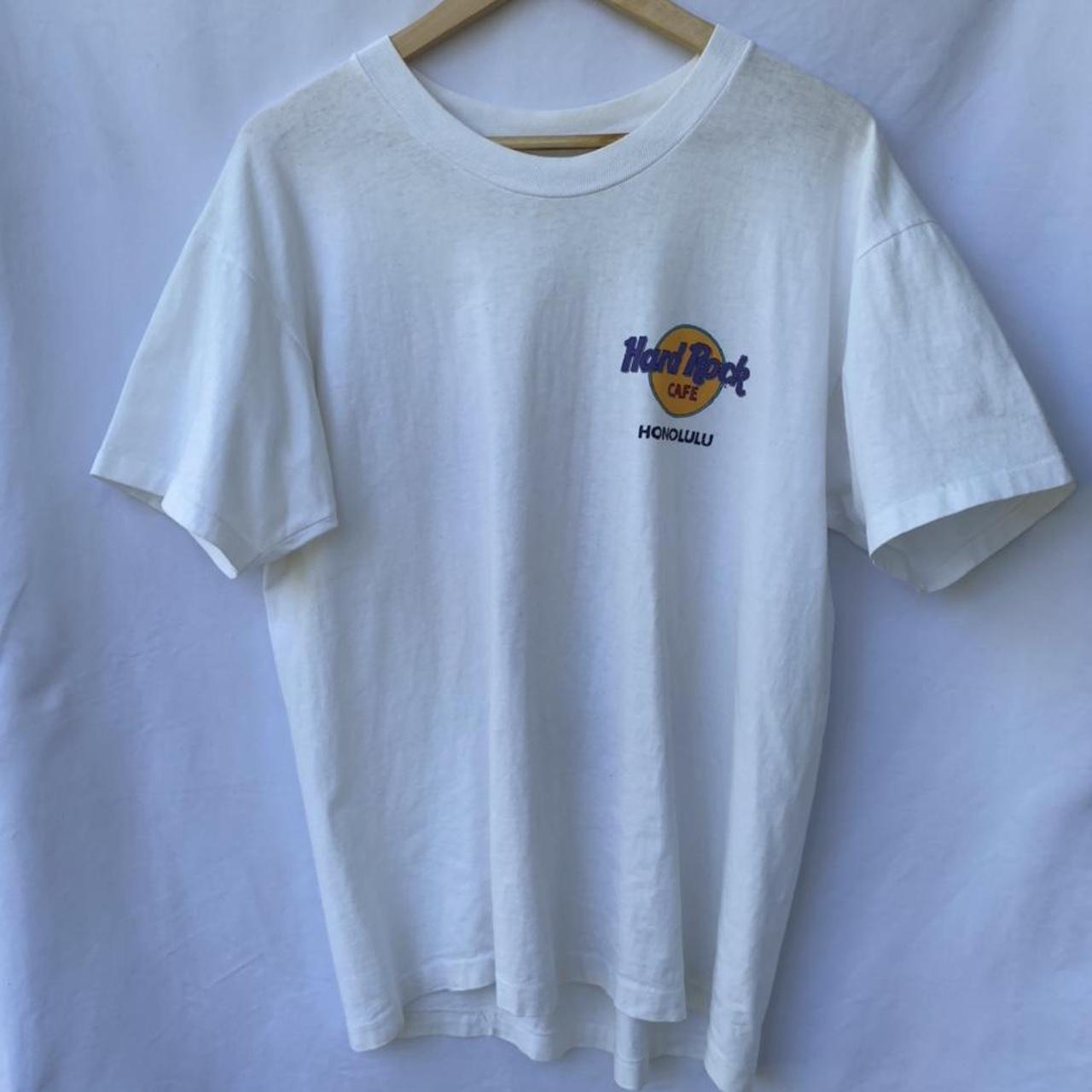 Vintage Hard Rock Cafe Honolulu white t-shirt - tee... - Depop