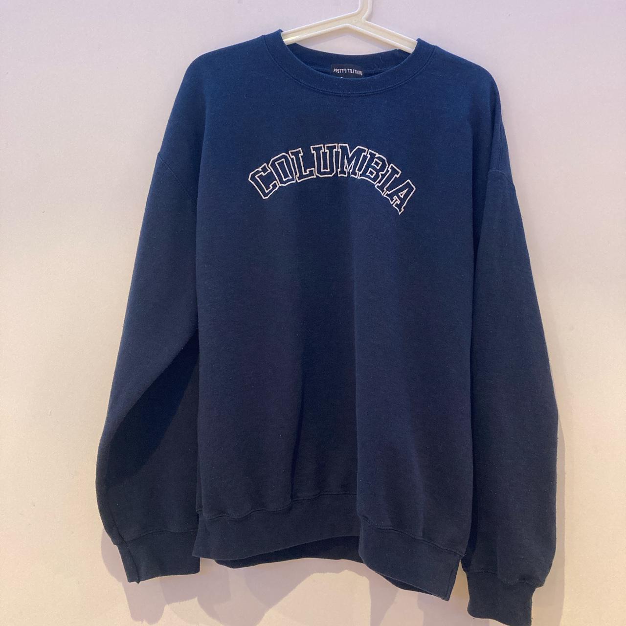 Oversized navy blue ‘Colombia’ jumper Worn many... - Depop