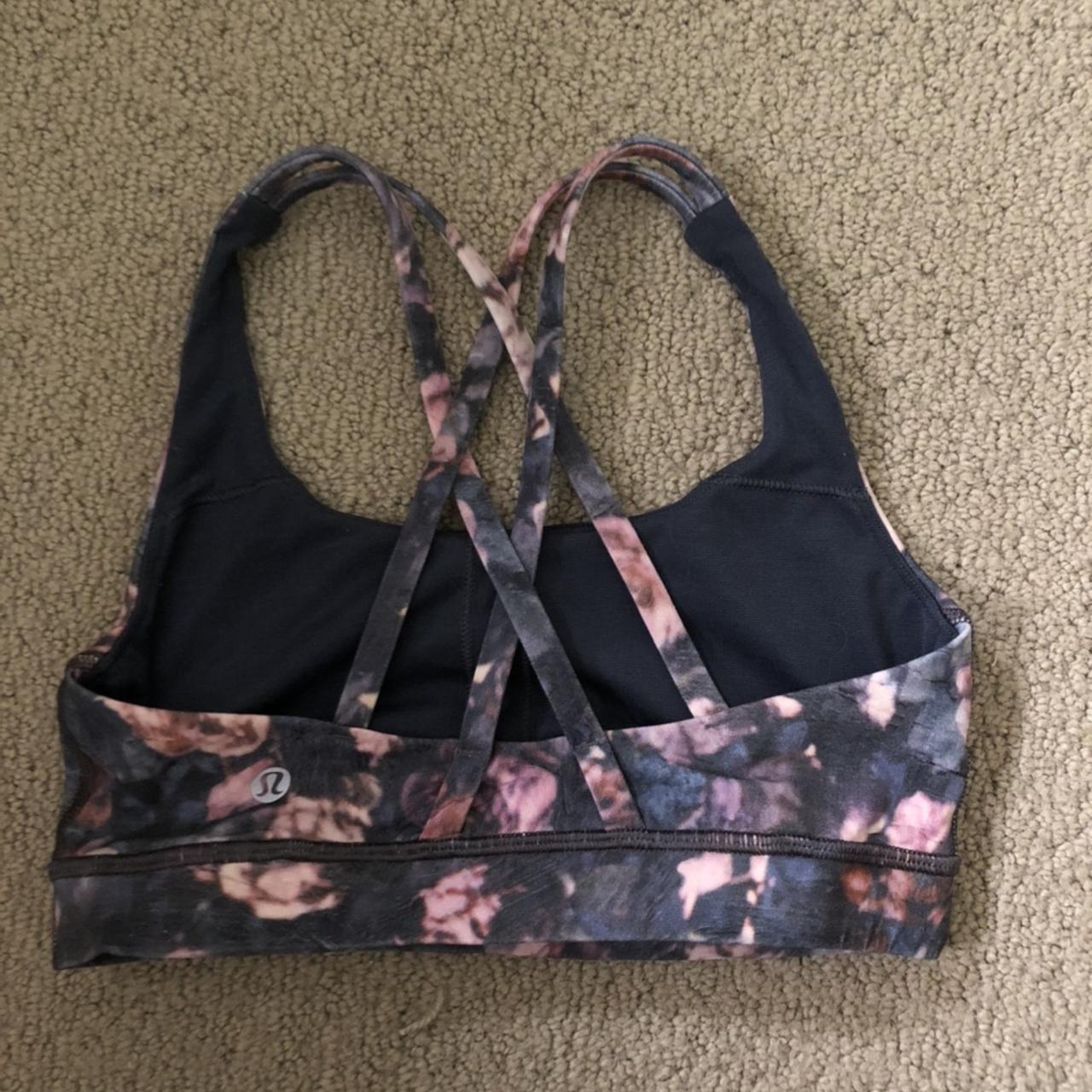 floral printed lululemon energy bra (i think this is... - Depop