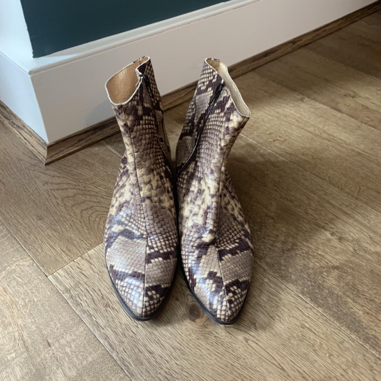 Anthropologie snakeskin boots sale