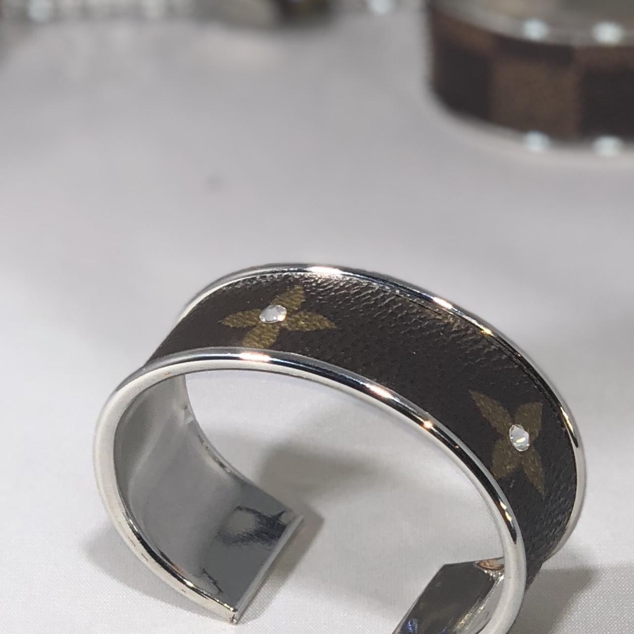 Upcycled Louis Vuitton Monogram Cuff Bracelet. - Depop