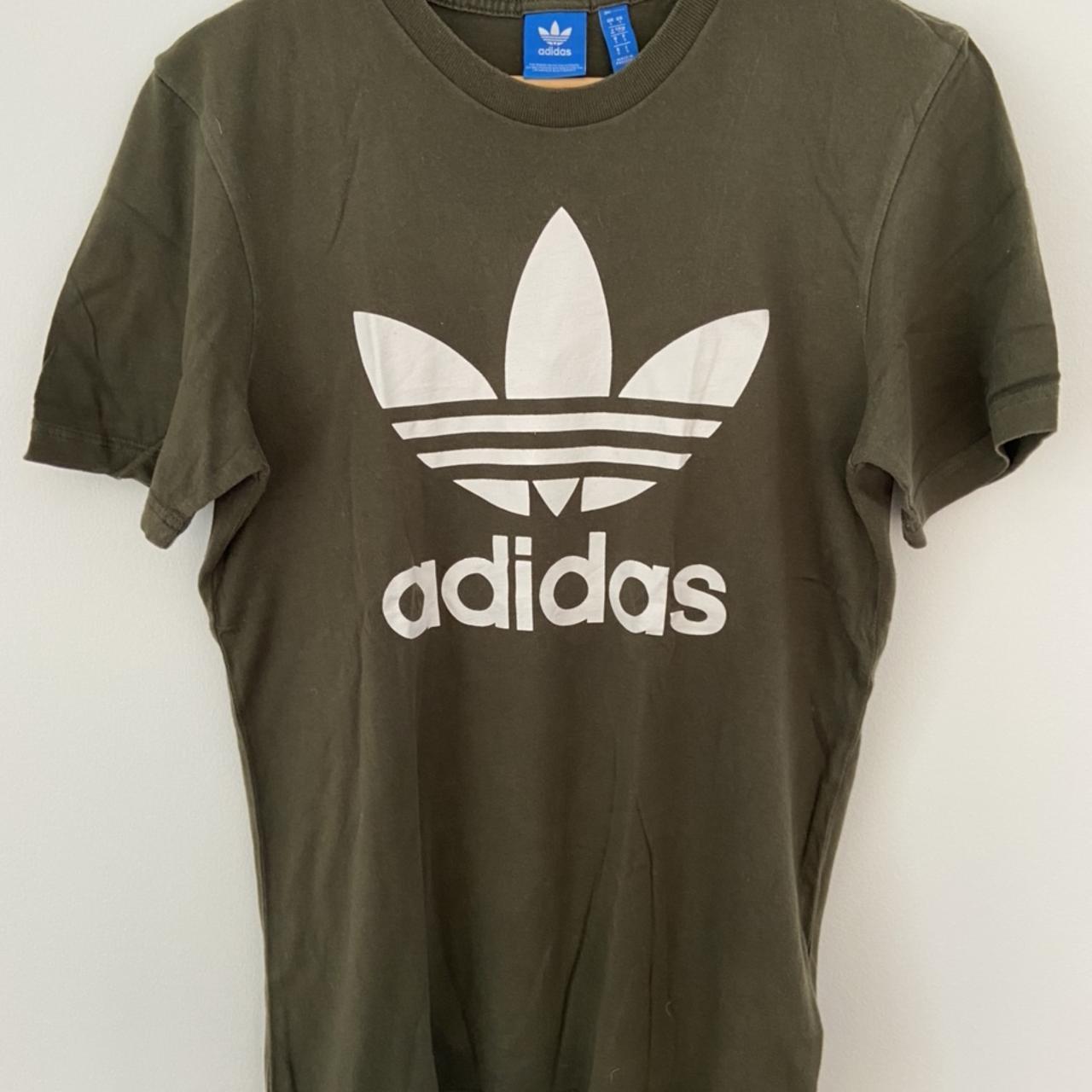 Military green outlet adidas t shirt