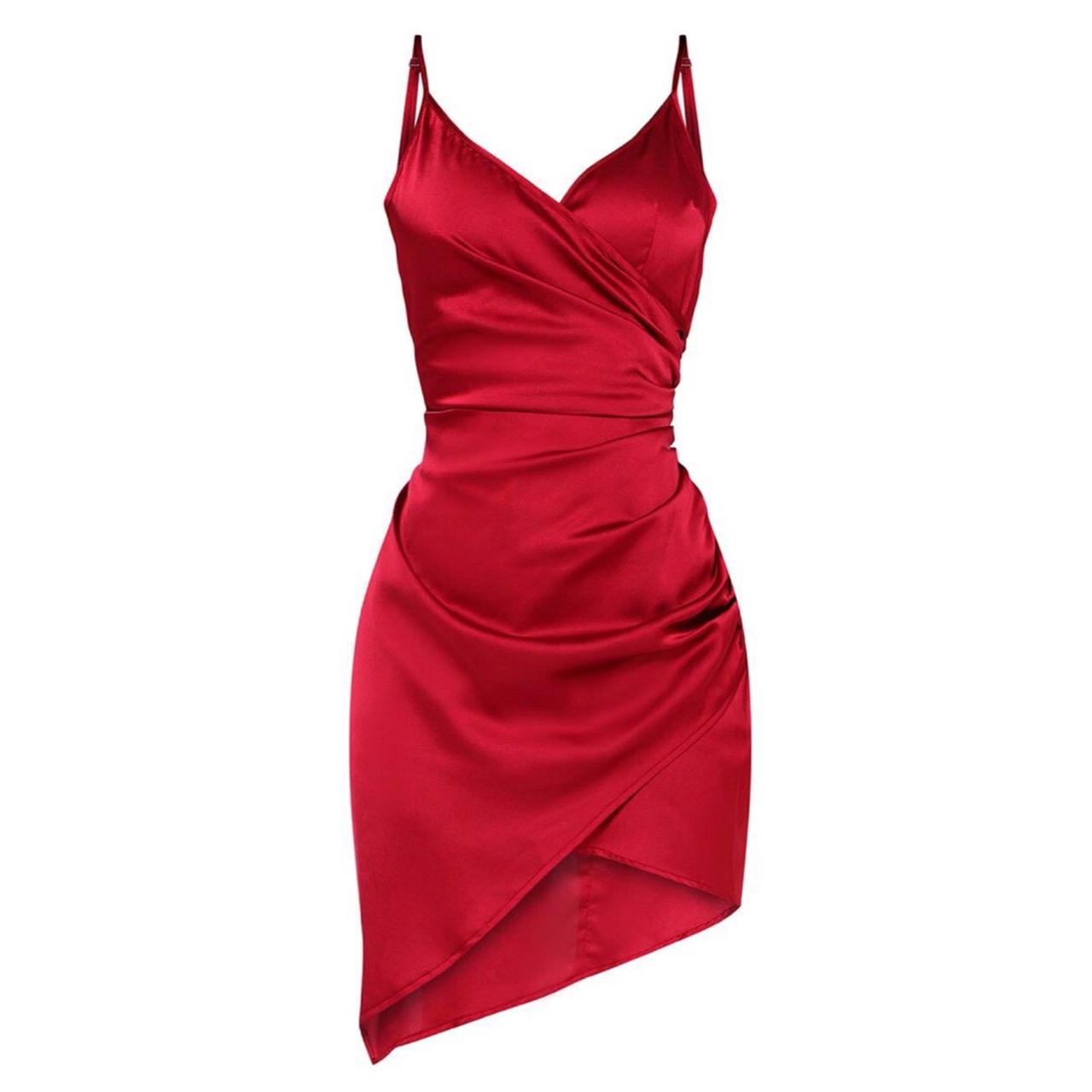 Shape satin 2024 wrap dress