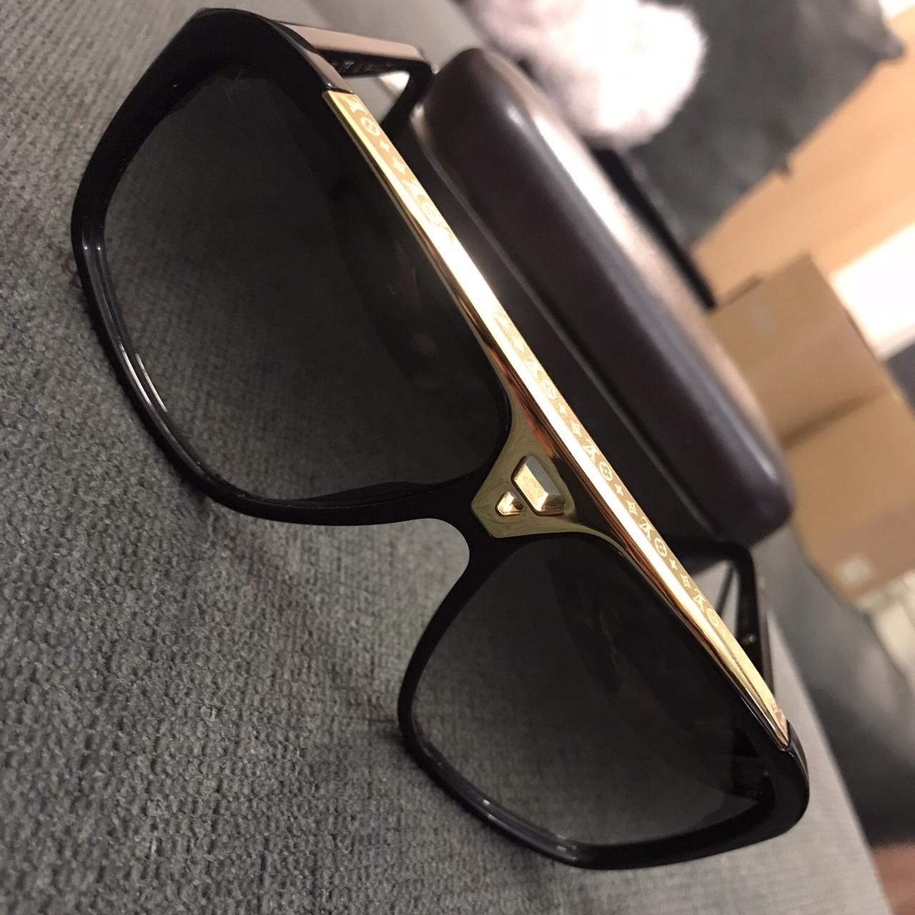 Louis Vuitton Sunglasses with hard clamshell case - Depop