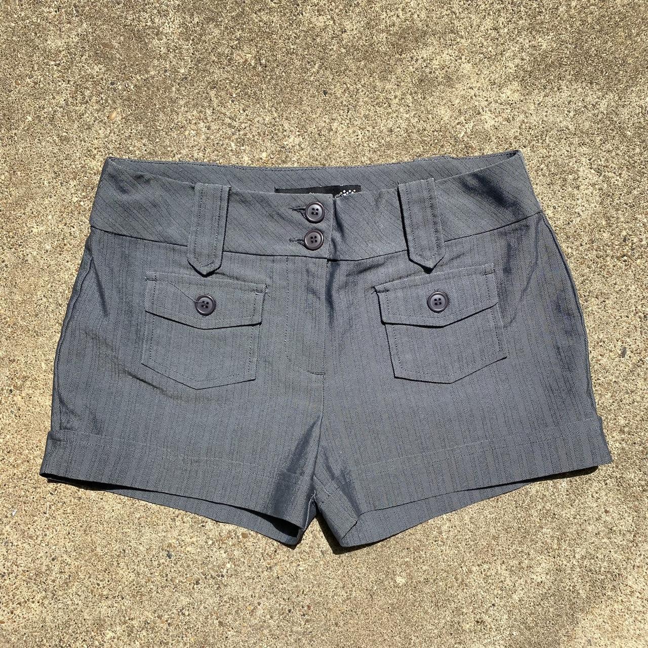 Women's Grey and Black Shorts | Depop