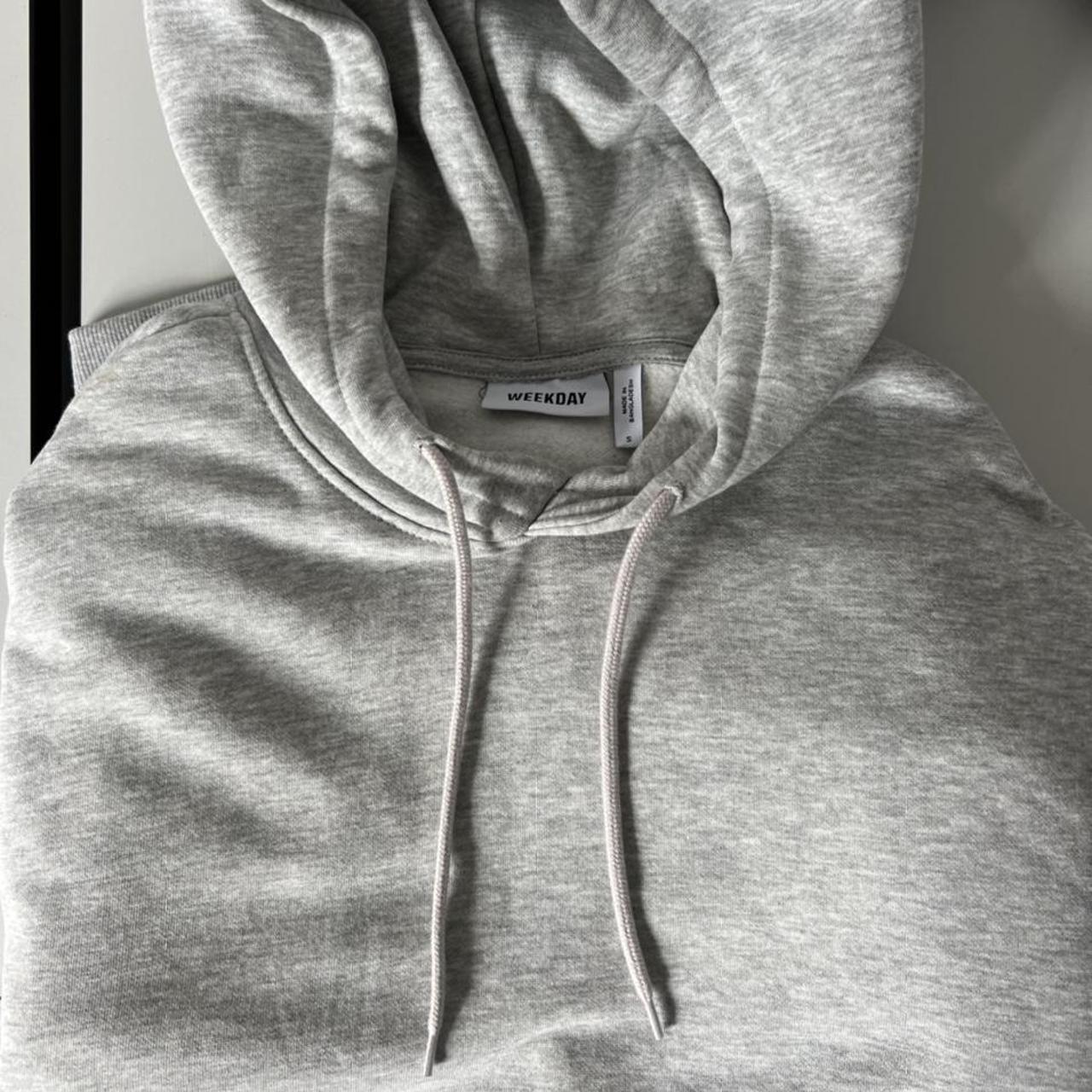 WEEKDAY GREY HOODIE brand new- no tags worn once... - Depop