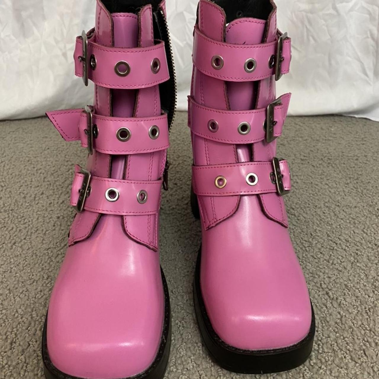 pink rockport boots