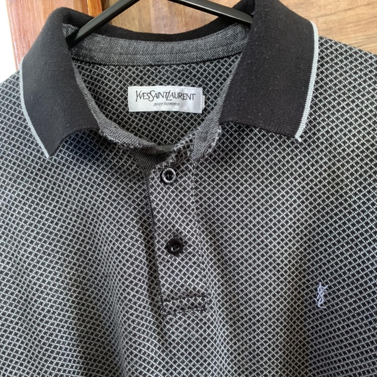 Vintage Yves Saint Laurent Long sleeve Polo shirt.... - Depop