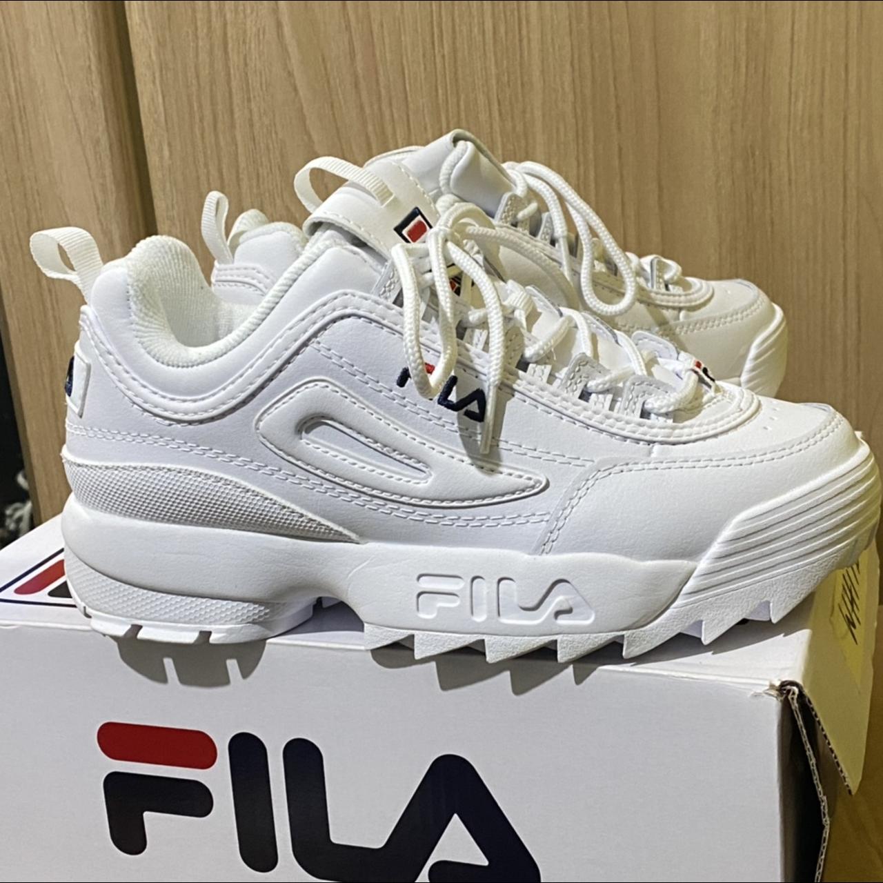 Fila Women's White Trainers | Depop