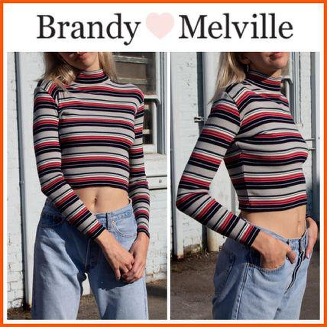 brandy melville striped turtleneck