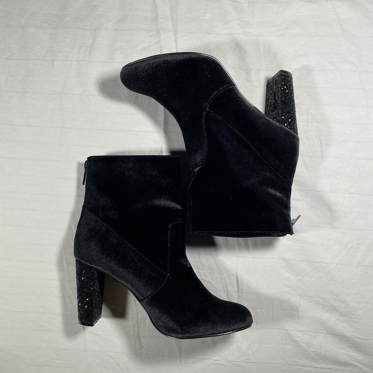 black boots with sparkle heel