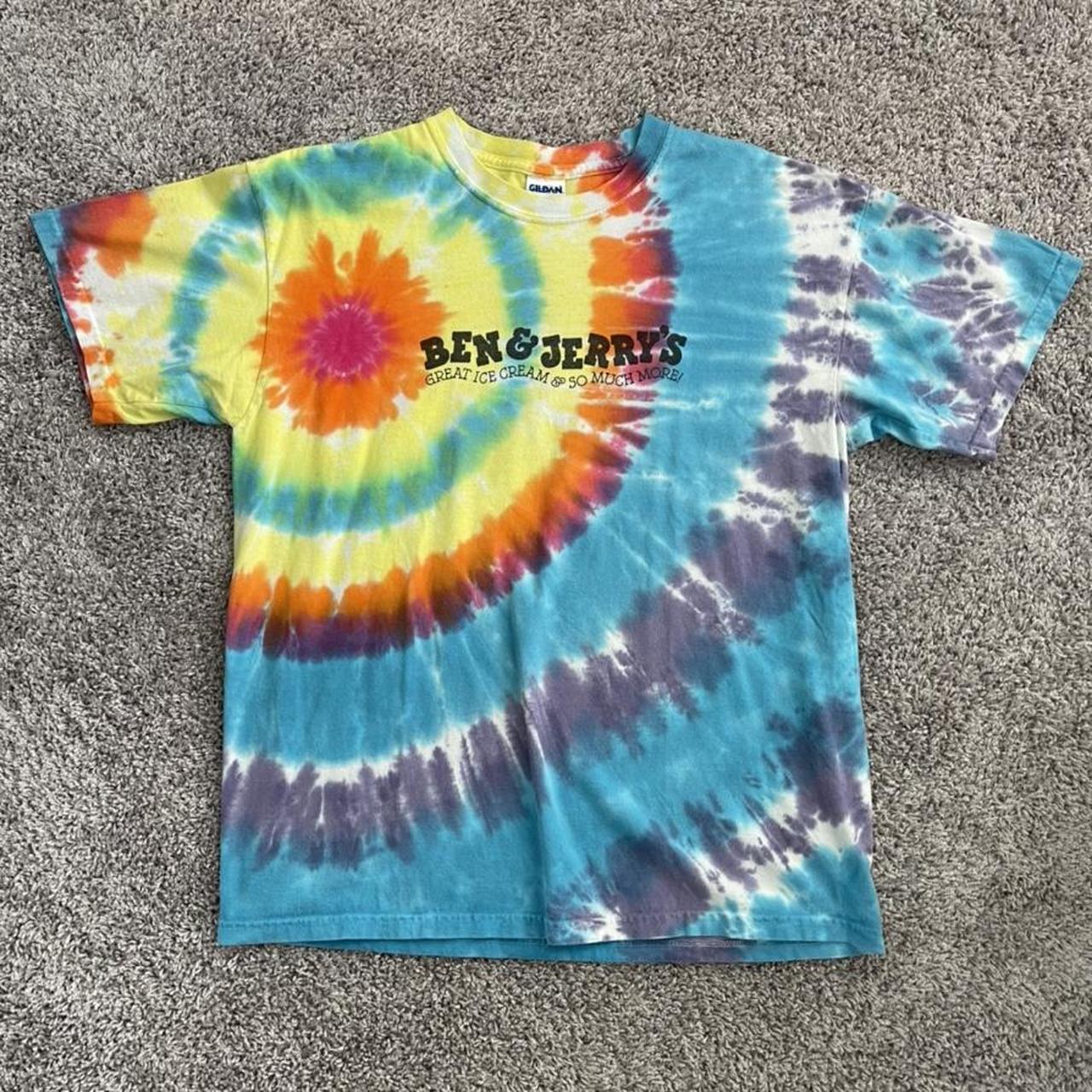 Ben and Jerry’s tie dye shirt Clean colorway Good... - Depop