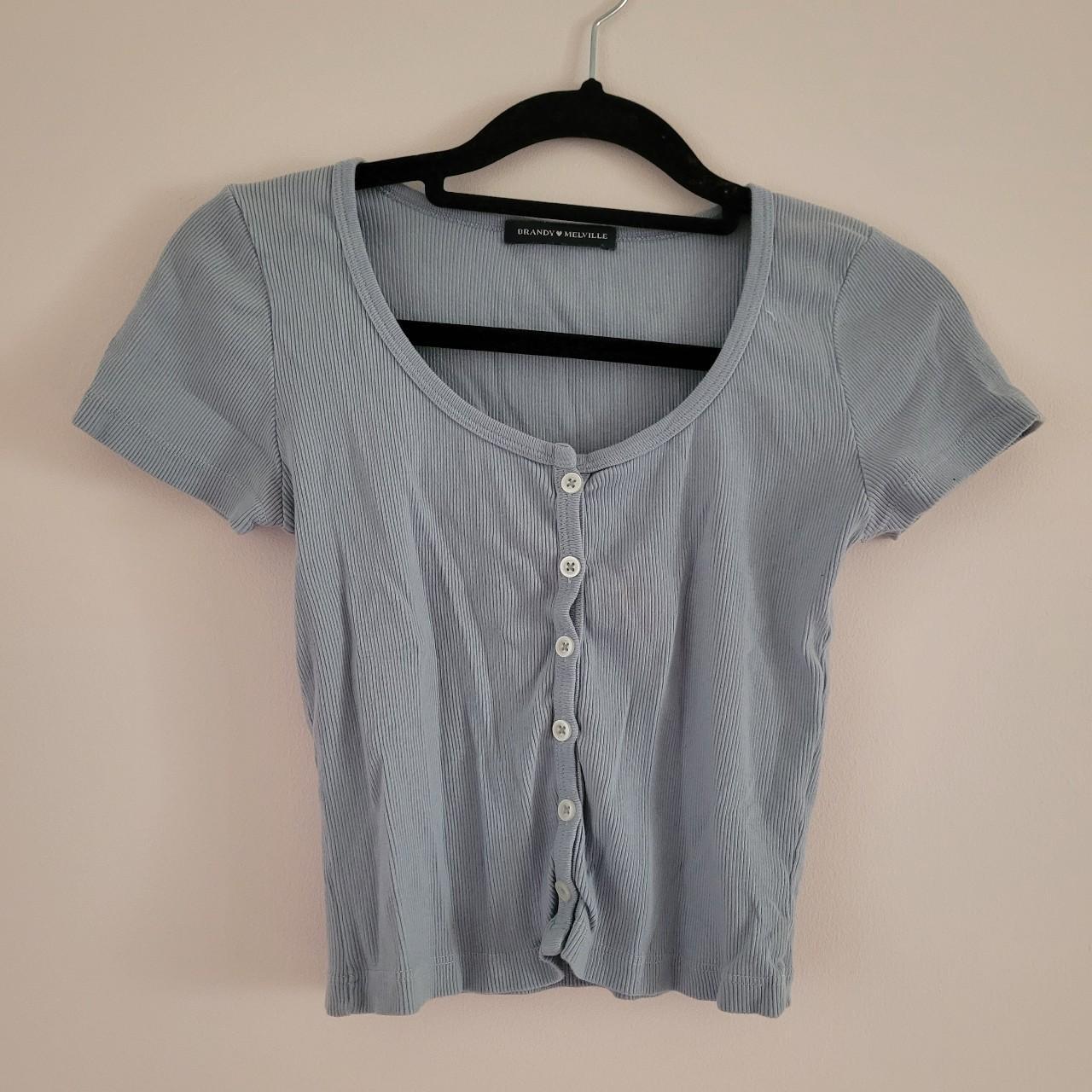 Brandy melville light blue zelly top, great... Depop
