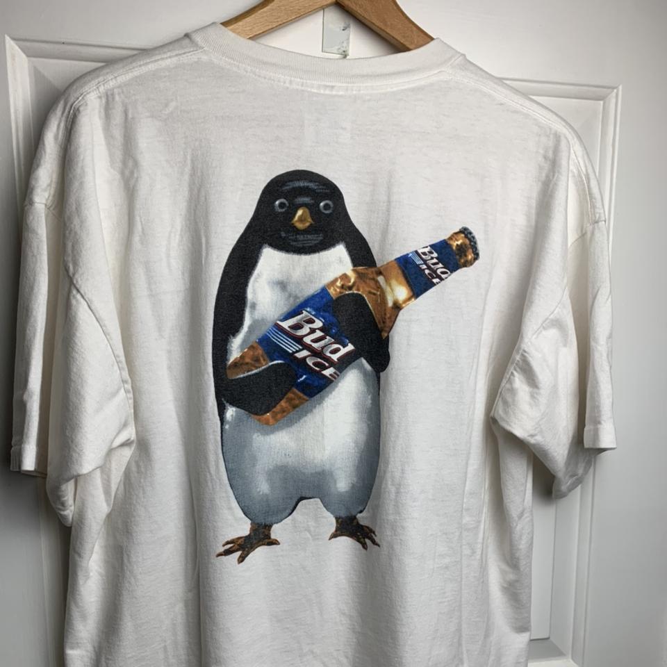 Vintage 90s Bud Ice beer penguin tee , Tee is...