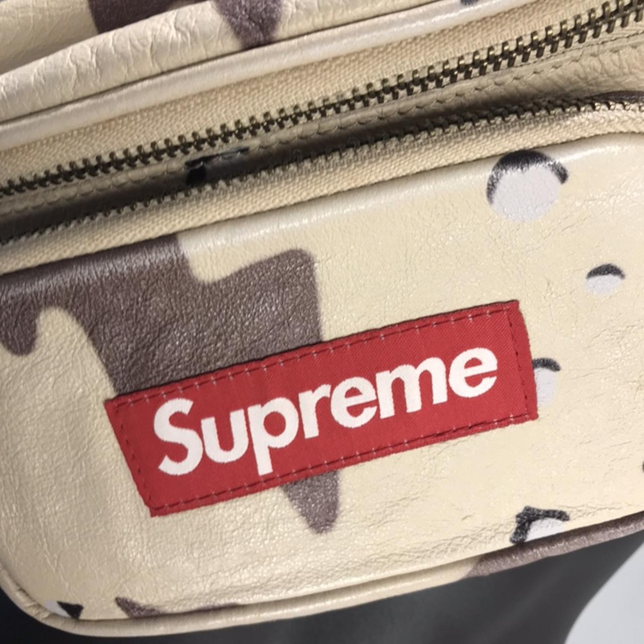 Supreme Leather Waistbag Fanny Pack Desert Camo SS17 - Depop