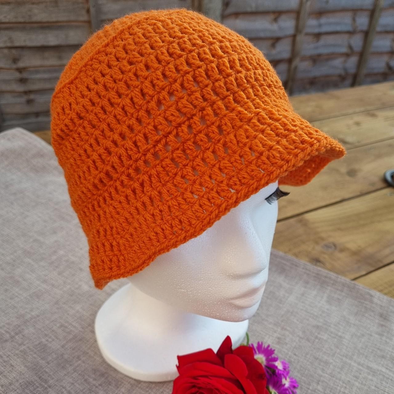 Women's Orange Hat Depop