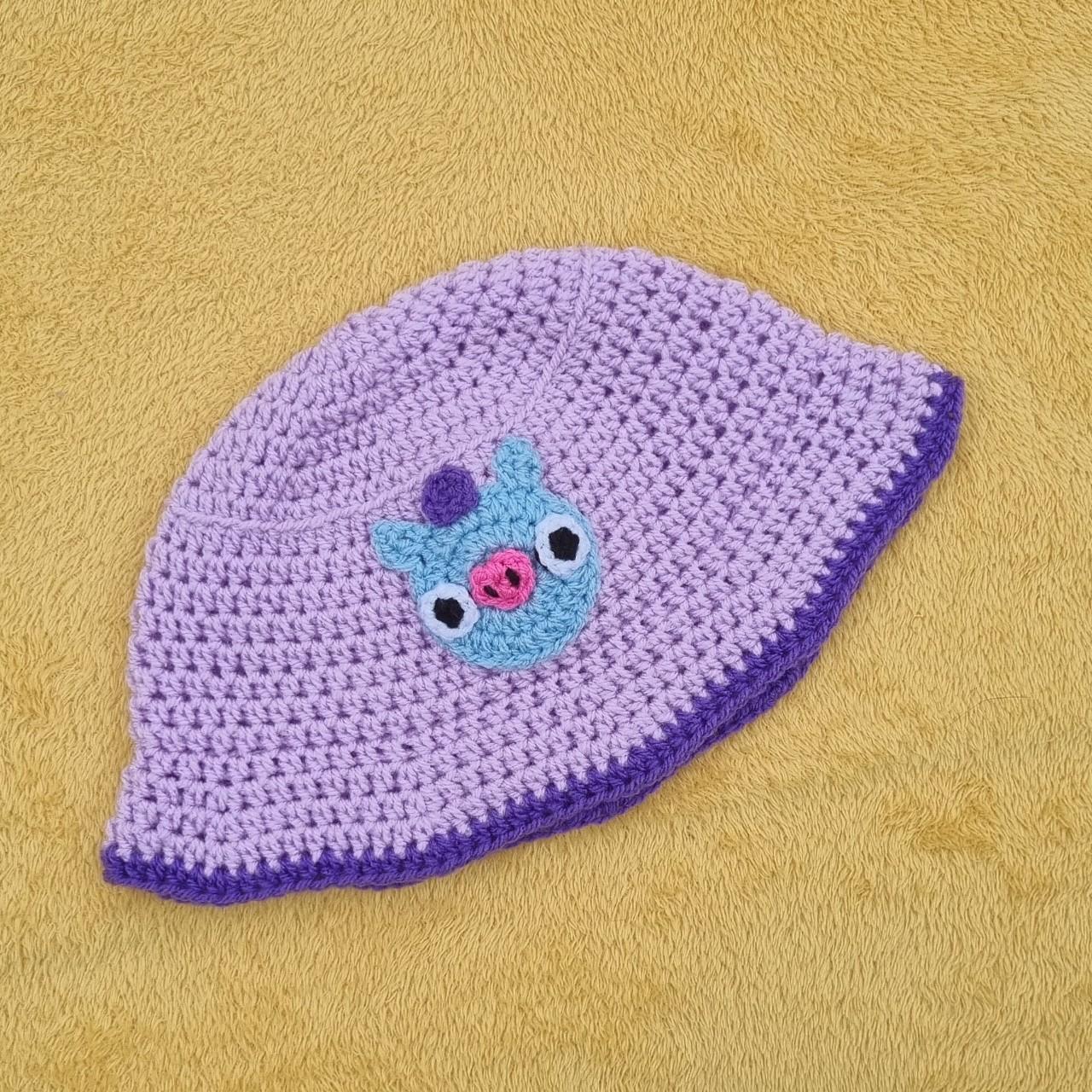 Crochet BT21 Mang bucket hat, handmade by me 💙💜 Depop