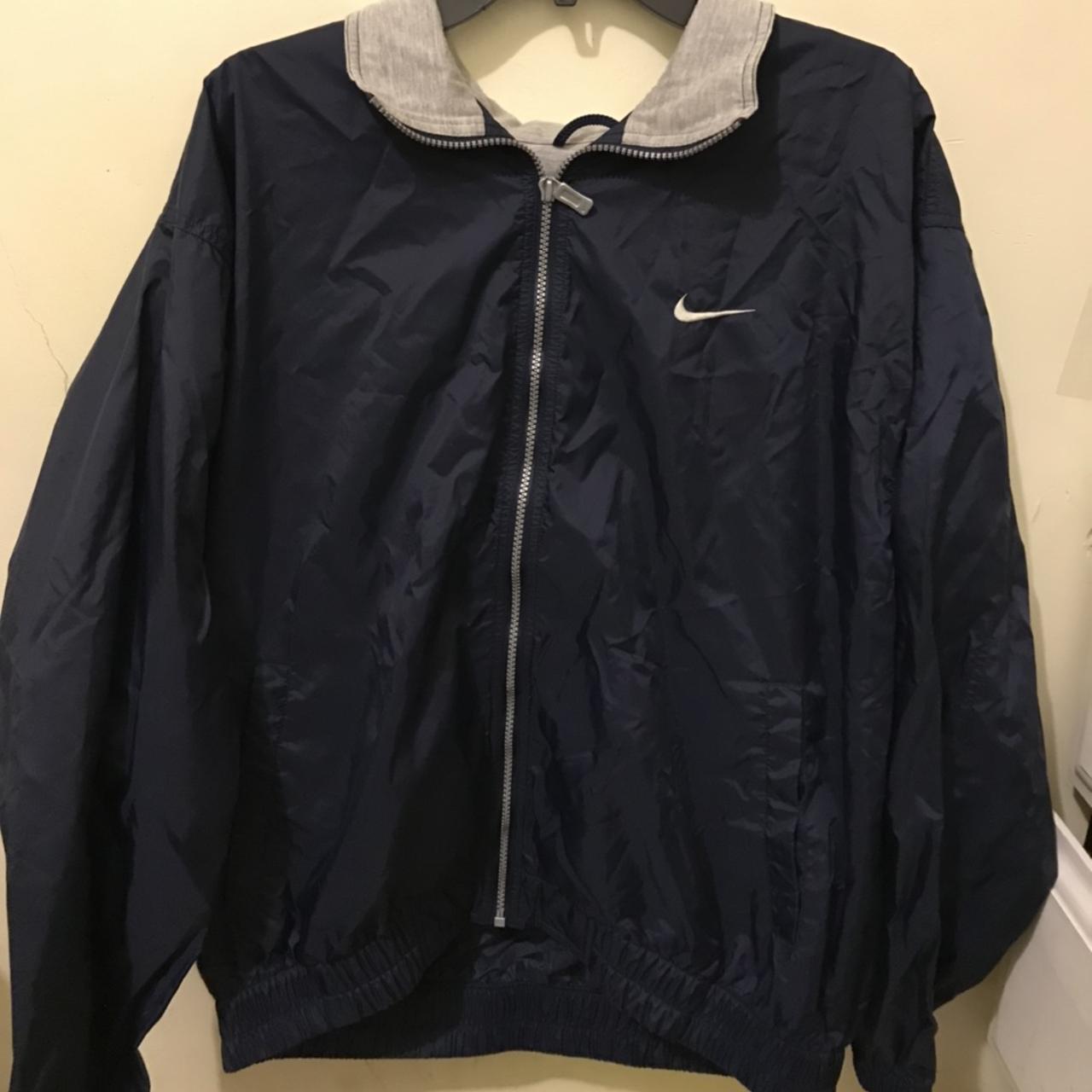 Authentic Vintage Nike Windbreaker (Navy... - Depop