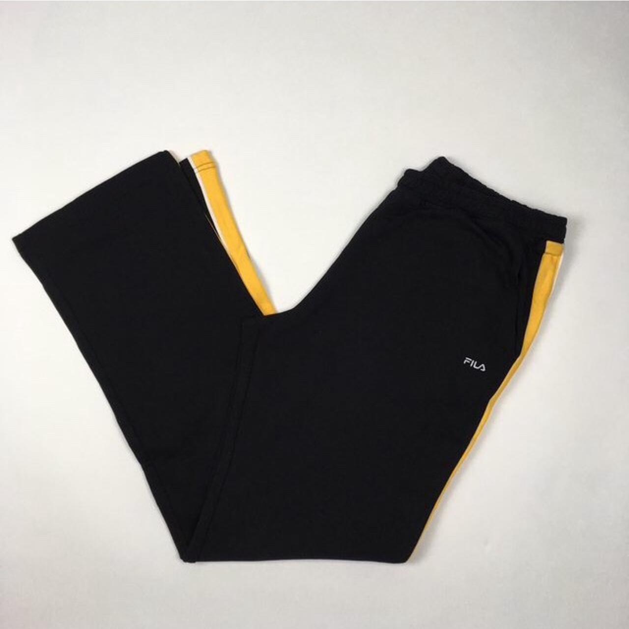 Fila tracksuit bottoms hot sale with side stripe