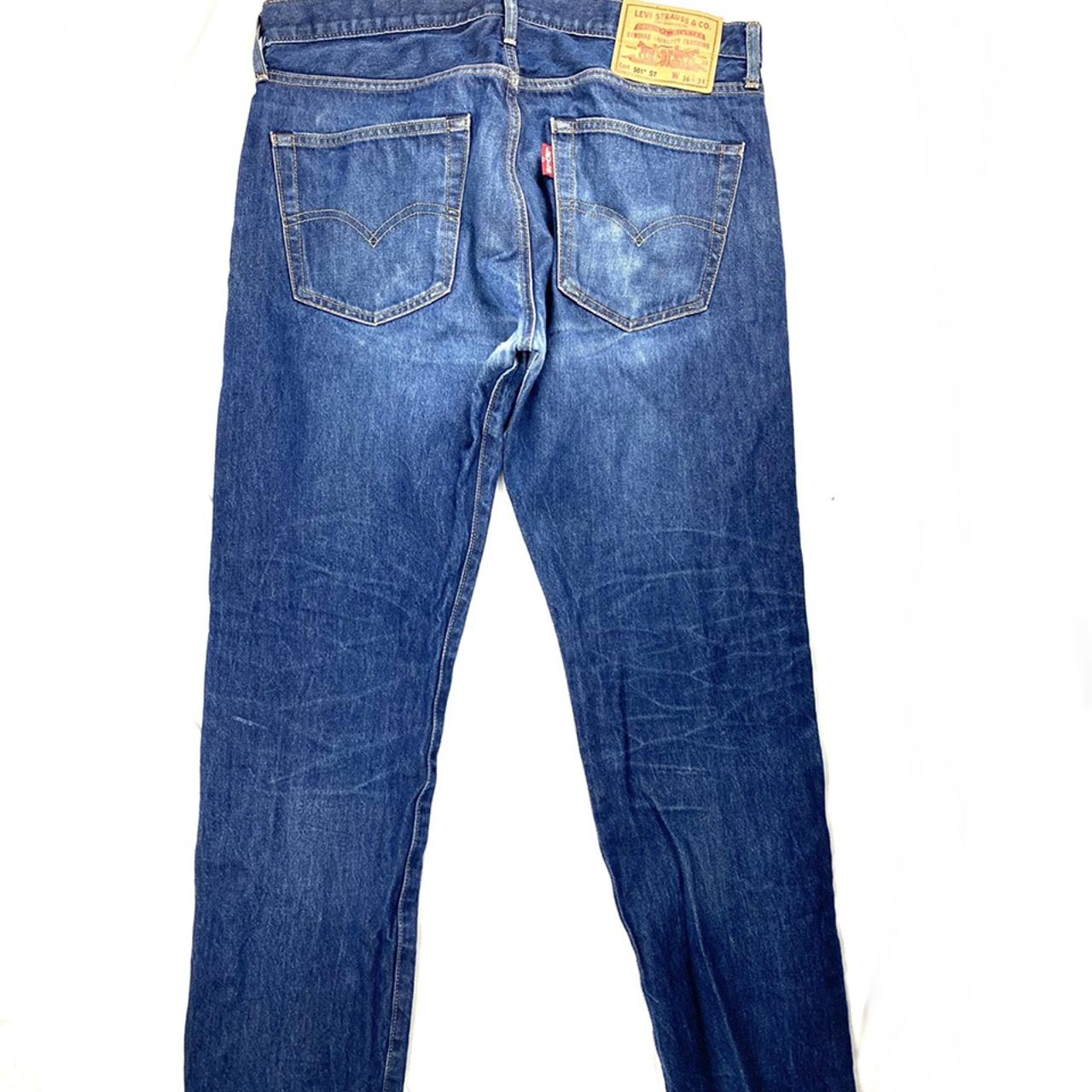 Beautifully distressed Levi’s 501 ST jeans! An... - Depop