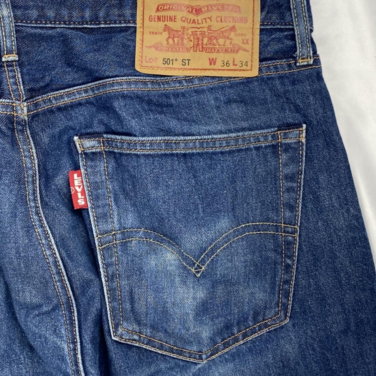 Beautifully distressed Levi’s 501 ST jeans! An... - Depop