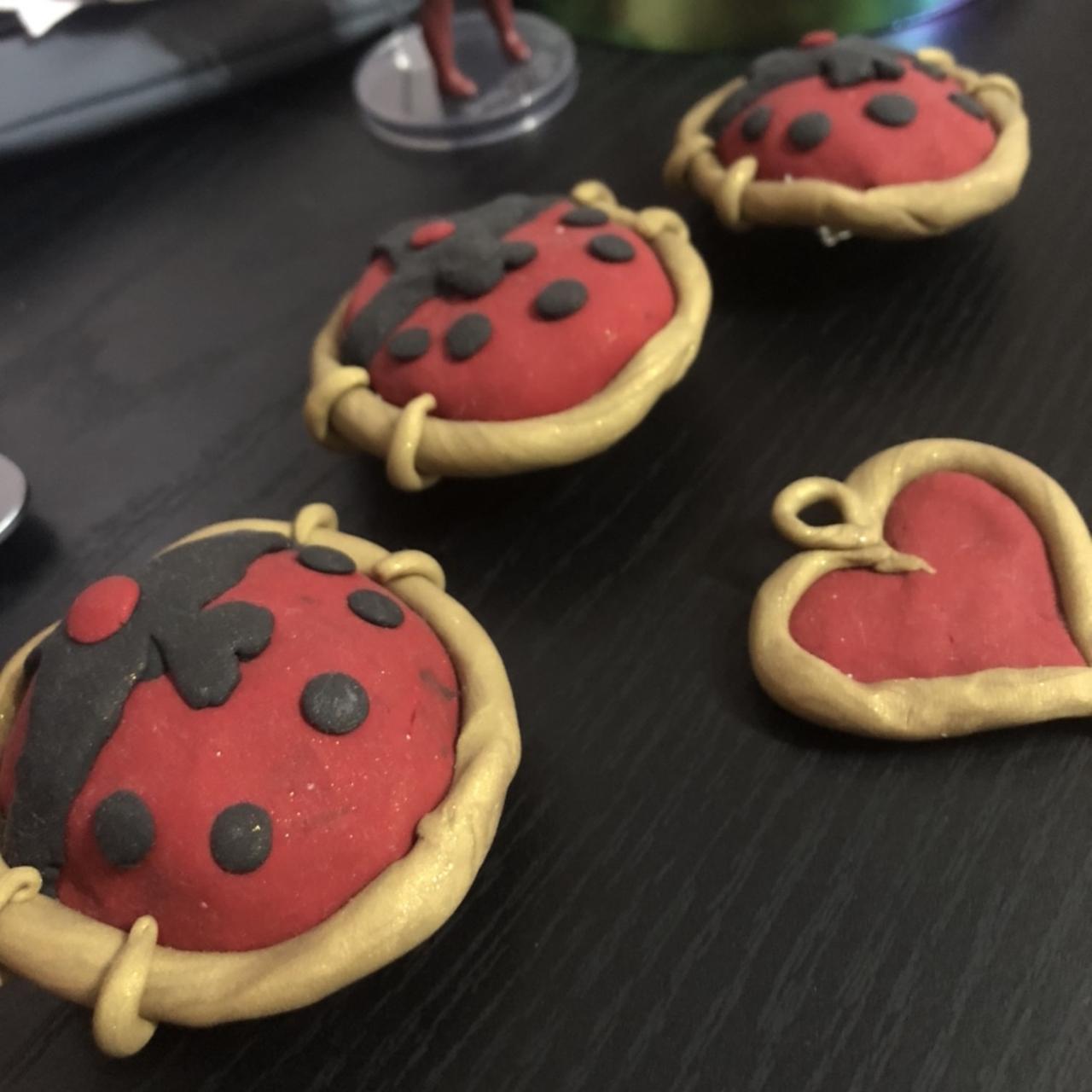 Handmade giorno giovanna ladybug brooches. They have... Depop