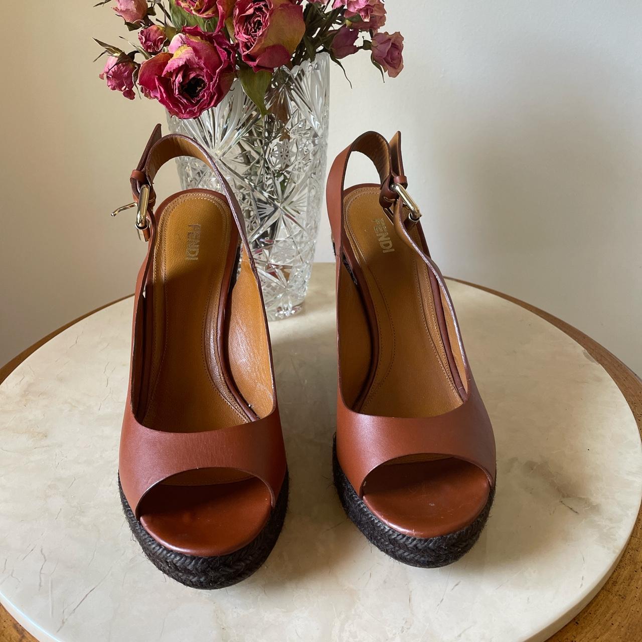 Fendi Women's Brown and Tan Espadrilles Depop