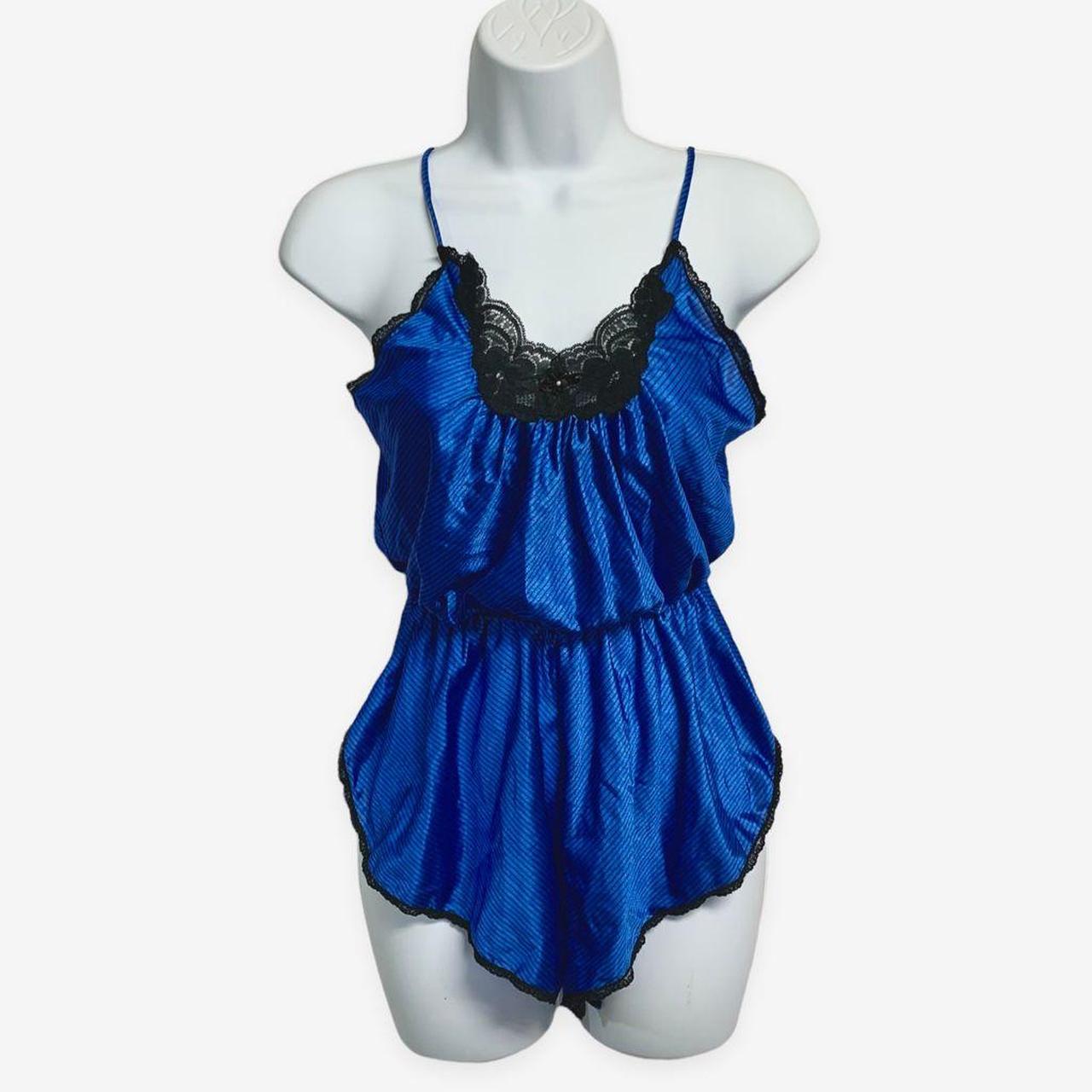 Sears Women's Blue and Black Bodysuit (2)