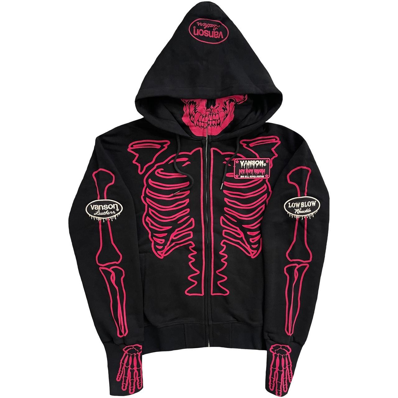 vanson leather skeleton hoodie