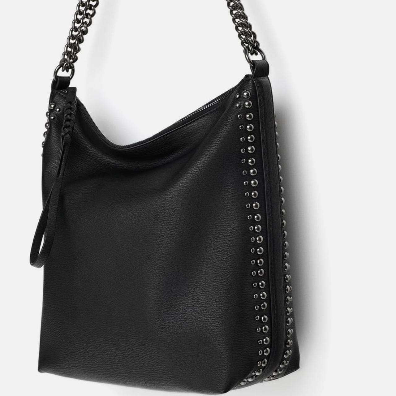 Studded bucket hot sale bag zara