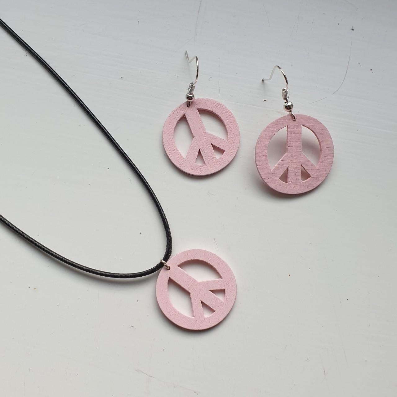 Product Image 1 - Baby pink wooden peace sign
