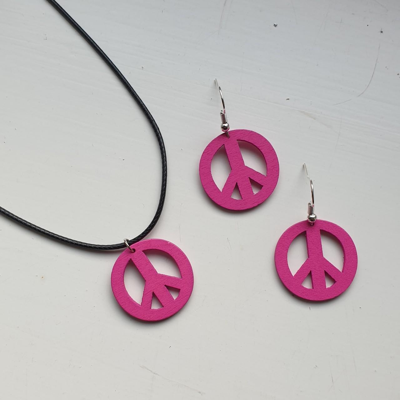 Product Image 1 - Hot pink wooden peace sign
