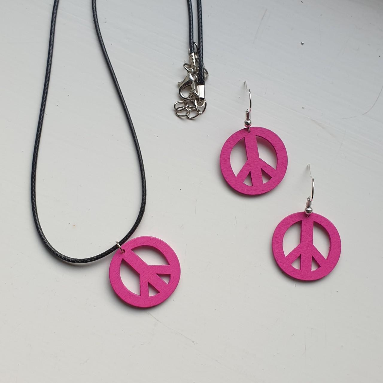 Product Image 2 - Hot pink wooden peace sign